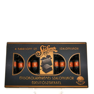 Csokoládékrémmel töltött étcsokoládé szaloncukor édesítőszerrel 225g