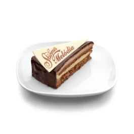 Dark chocolate Melody cake slice