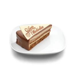 Milk chocolate Melody cake slice
