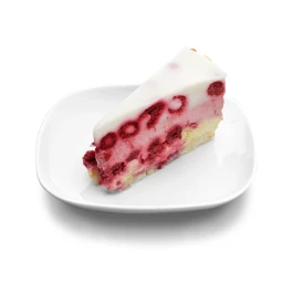 Raspberry cake slice