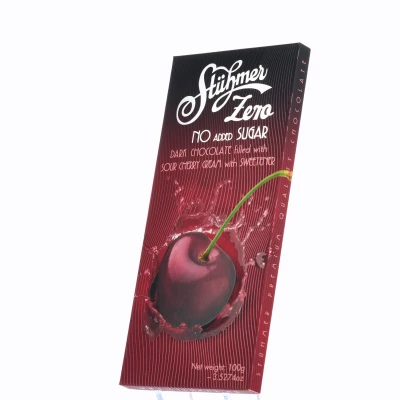 Sour cherry dark chocolate with sweetener 100g