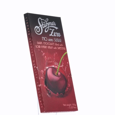 Sour cherry dark chocolate with sweetener 100g