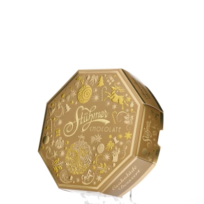 Karácsonyi 8 szögletű praliné (mogyoró- és tejcsoki krémes) 66g