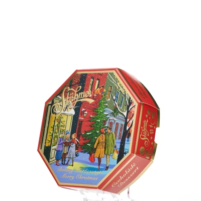 Karácsonyi 8 szögletű praliné (mogyoró- és tejcsoki krémes) 66g