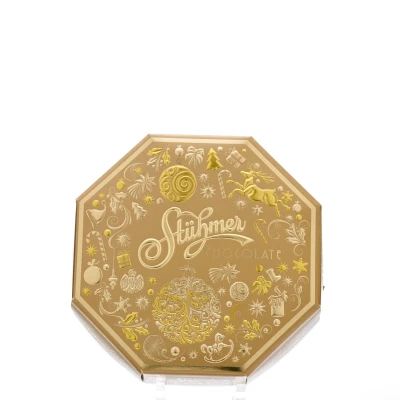 Karácsonyi 8 szögletű praliné (mogyoró- és tejcsoki krémes) 66g