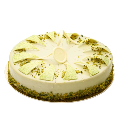 Crunchy pistachio cake, 12 slices size