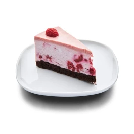ZERO raspberry cake slice with sweeteners