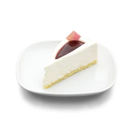 Sour cherry-cheese cake slice